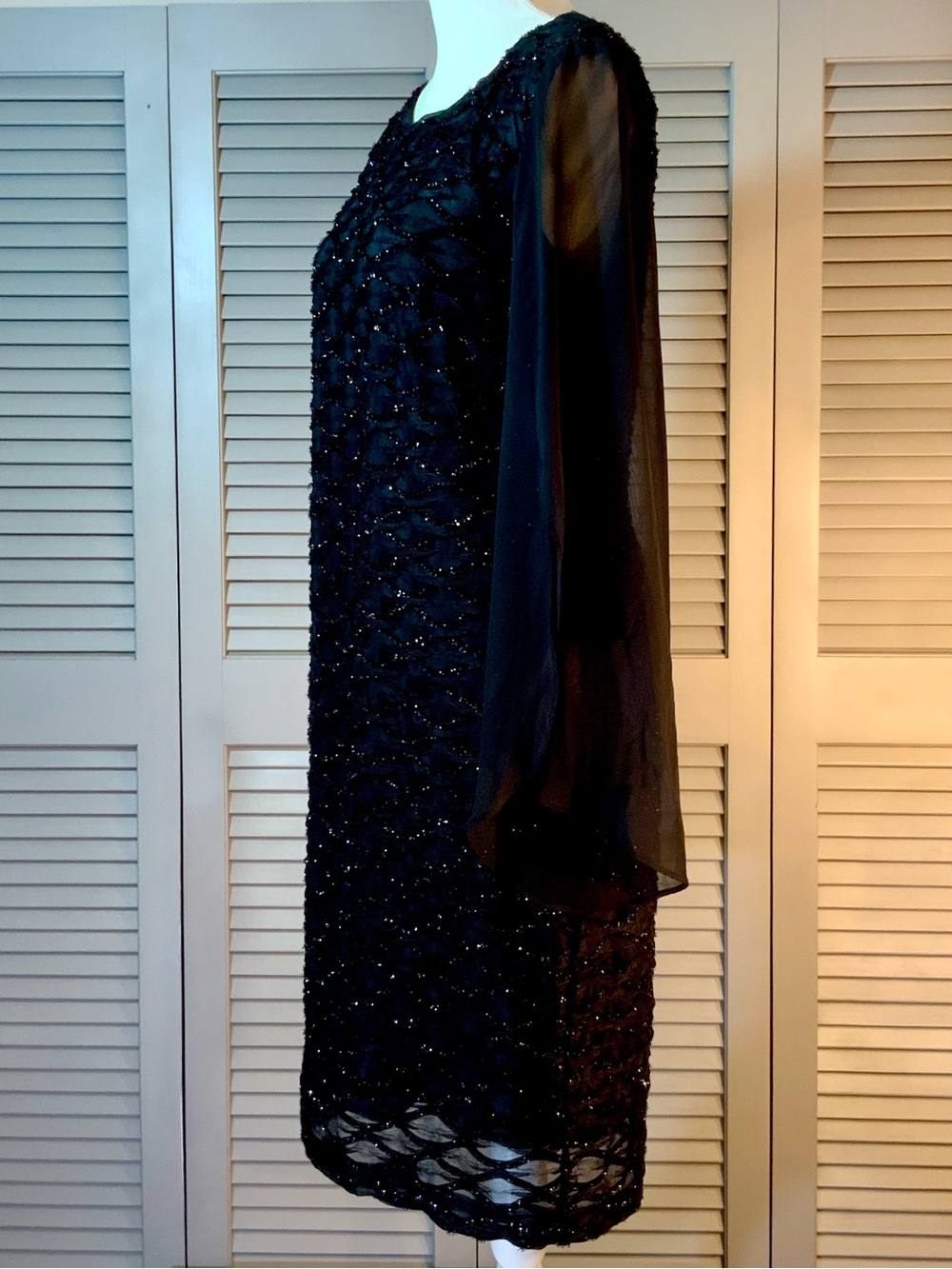 Connected Apparel Black Cocktail Dress - Picture 7 of 10